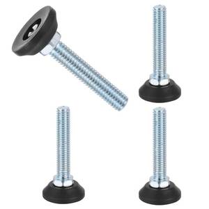 lot 12073 image: uxcell 38-16 Thread Furniture Feet Levelers, 4Pcs 50mm l Adjustable Furniture Feet Screw in Threaded Leveling Leg Screw on Chair Foot Glides Leveling for Table Chair Cabinet Black