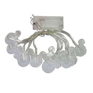 lot 12075 image: Penfly 1.65m 10LEDs Decorative Cartoon Animal Mouse Night Mood Light Romantic Lamp for Home Indoor Bedroom Party Festival D�cor(White)