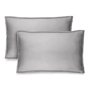 lot 12093 image: Bare Home King Pillow Sham Covers - Set of 2 - Premium 1800 Ultra-Soft Microfiber - Double Brushed - Stain & Fade Resistant - Bed Pillow Shams - Pillows Not Included (Set of 2, Light Grey)