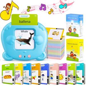 lot 12120 image: Spanish & English Talking Flash Cards for Toddlers, 510 Sight Words Bilingual Flash Cards, ABC & Number Learning Toys, Montessori Toys, Speech Therapy Toys, Childrens Sensory Preschool Birthday Gifts