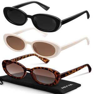 lot 12128 image: miyya Old Money Polarized Oval Sunglasses �� 2025 Edition, UV400 Protection, Feather-Light Fit & Trendy Colors