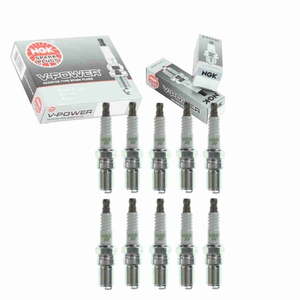 lot 14365 image: NGK 3346 V-Power Spark Plug (10 Pack) Fits select 1991-1992 1994 JAGUAR XJS