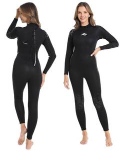lot 14382 image: XUKER Wetsuit Women, 2mm Neoprene Long Sleeve Full Body Back Zip Wet Suit in Cold Water for Diving Surfing Snorkeling Kayaking Swimming Scuba Water Sports