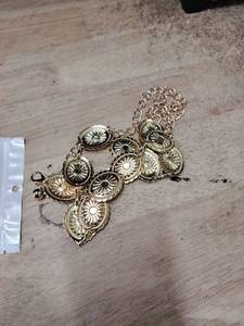 lot 14405 image: Western Metal Concho Belt for Women Cowgirl Chain Belts for Dresses Jeans Country Concert Outfit,Boho Vintage Chain Belt 1pcs