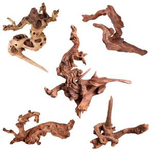 lot 14446 image: majoywoo Natural Small Coral Driftwood for Aquarium Decor Fish Tank Decorations, Assorted Driftwood Branch 4.5-7.5 5 Pcs, Reptile Decor