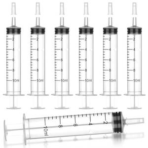 lot 14467 image: 12Pack 10mL Syringes without Needle - Individually Wrapped, with Cap for Liquid, Measuring, Ink Refilling, Oil, Liquids Glue Applicator