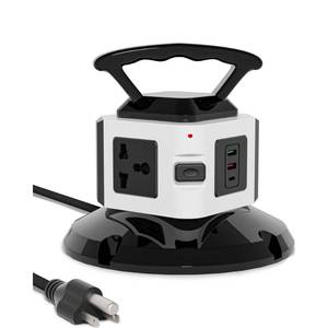 lot 14475 image: Ammora Living Power Strip Tower with 3 Outlets, 2 USB-A & 1 USB-C Ports, 1875W15A Heavy Duty Charging Station for Multiple Devices, Plug Tower with 6ft Extension Cord, for Home, Office, Dorm