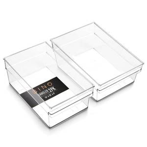 lot 17238 image: BINO  Plastic Storage Bins, X-Large  THE HANDLER COLLECTION  Multipurpose Organizer Bins  Kitchen Pantry Organizers and Storage  Clear Containers for Organizing Home  Freezer Organizer