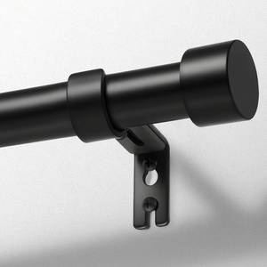 lot 17245 image: Zeerobee Curtain Rods for Windows 32 to 168, Black Curtain Rod, Adjustable 1 Inch Heavy Duty OutdoorIndoor Modern Drapery Pole, 32-168