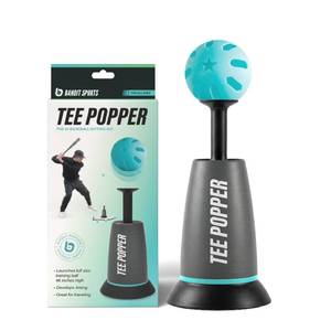 lot 17248 image: Bandit Sports Tee Popper, Durable Nylon Strength, Batting Tee for Perfect Swings, Baseball Training for Hitting Without a Pitcher 1 Popper Ball Included
