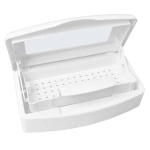 lot 17249 image: Nail Tool Sterilizer Box, Plastic Sterilization Tray for Tweezer, Eyelash Extensions, Nail Implement for Esthetician