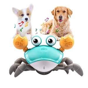 lot 19513 image: Dog Toys Escaping Crab Crawling Dog Toy with Music Control & Lights, Dancing Crab Dog Toy Obstacle Avoidance Interactive Fun Toys for PuppySmallMedium Dogs (Green)
