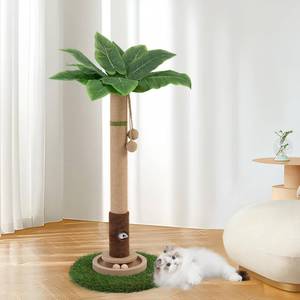 lot 19520 image: Woochpet Cat Scratching Post 35 Tall Cat Scratcher Tree Tower Scratching Posts for Indoor Cats with Cat Toy Mouse Hole and Interactive Wooden Ball for Kittens Adults Cats