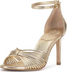 lot 20394 image: Vince Camuto, Womens, Blaine Strappy Band High Heel Sandals, Egyptian Gold, 8.5, Medium