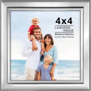 lot 20413 image: Langdon House - 4x4 Silver Picture Frame - Distinguished Edging for Classic Style - Richland Collection