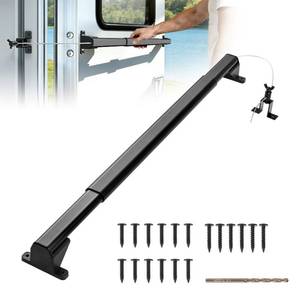 lot 20450 image: Vidoya 2-in-1 Aluminum RV Screen Door Handle Grab Bar with Auto Closer, Adjustable 21-34 Screen Doors Crossbar with Adjustable Tension, RV Screen Door Cross Bar Handle Fit Most Camper,Travel Trailer (Open Box, May Be Missing Pieces)