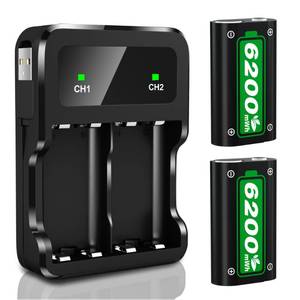 lot 20383 image: Ponkor Rechargeable Battery Packs for Series XSXbox One, 2 x 6200 mWh Batteries with Charger for Xbox One SXElite Controller Battery Pack Xbox Series X S Skin