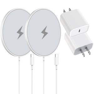 lot 20402 image: Magnetic Wireless Charger Fast Apple Mag-Safe Charger for iPhone 16 Pro Max16 ProiPhone 15Pro Max15 Plus141312AirPods 32ProPro 2 Magnet Charging Pad Mag Safe Chargerwith Dual Charging Ports