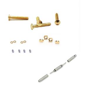 lot 10227 image: Rimless Glasses Diamond Head Gold Screw Washer Nut Cap and Screwdriver for Eyeglass Accessories
