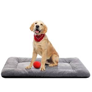 lot 1665 image: Dog Beds Crate Pad for MediumLarge Dogs Fit Metal,Ultra Soft, Washable and Anti-Slip Kennel Pad for Dogs Cozy Sleeping Mat,Gray 36inch