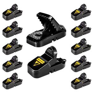 lot 1670 image: VRXVR Mouse Traps 12-Pack, Indoor Outdoor Use, Small Mice Catchers for Home Indoor, Reusable Mice Trap, Quick-Set Mousetraps for House