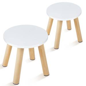 lot 1955 image: Wooden Step Stool for Kids, Childrens Stool Matched Sensory Table, Children Sitting Stool with Assembled Four-Legged, Multi-Purpose Kids Chairs for Bathroom Kitchen Bedroom, Natural Anti-Slip, 2 Pack