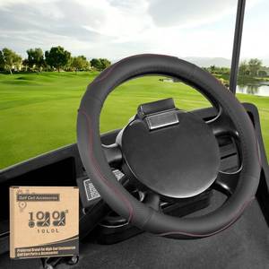 lot 1965 image: 10L0L Golf Cart Steering Wheel Cover-13 Soft and Breathable Anti Slip Leather Steering Wheel Cover,Feels Good in Handling- for EZGO TXT and RXV