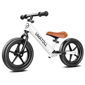 lot 1991 image: Umatoll Toddler Balance Bike for 2-5 Year Old, Adjustable Kids Toy Bicycle, Gift for Ages 2-3 Girls Boys (White)