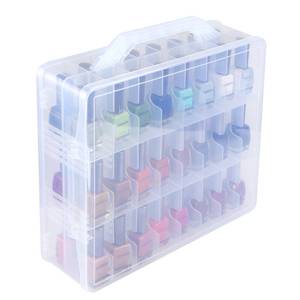 lot 1997 image: Kissbuty Universal Nail Polish Holder Organizer for 48 Bottles Adjustable Dividers Space Saver