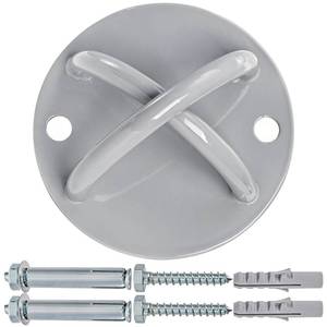 lot 2038 image: Faswin Wall Mount Bracket for Suspension Straps, Ceiling Anchor X Mount for Rings, Body Weight Strength Training Systems, Yoga Swings and Boxing Equipment