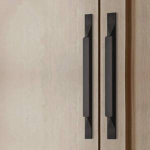 lot 2039 image: Shozafia Kitchen Cabinet Pulls - Black Cabinet Handles - 5 Pack Long Cabinet Hardware for Drawers Dresser Furniture Pulls (7.56 inches Hole Center -11.81 inches Length)