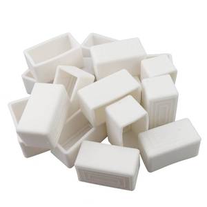lot 2059 image: Antrader Rectangle Shaped Rubber PVC Furniture Pads Table Chair Leg Foot End Caps Covers Protectors 1in x 2in (16PCS,White)