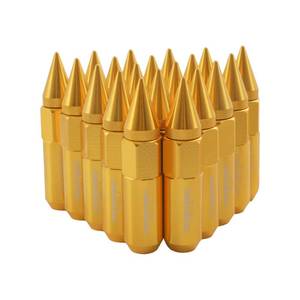 lot 2079 image: JDMSPEED New Gold 20PCS M12X1.5 Cap Spiked Extended Tuner 60mm Aluminum Wheels Rims Lug Nuts