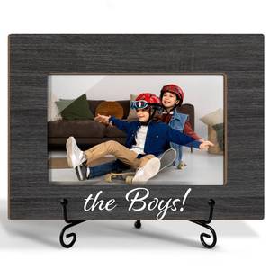 lot 2116 image: rizotus The Boys Picture Frame, Friendship Gifts For Boys, 4x6 Wooden Picture Frame Tabletop Display Home Decor Picture Gifts -22