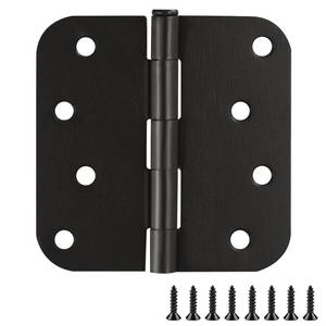 lot 2130 image: Design House 181628 58-inch Radius Steel Door Hinge Door Hardware for Interior Doors, 4-inch x 4-inch, Oil Rubbed Bronze, 10-Pack