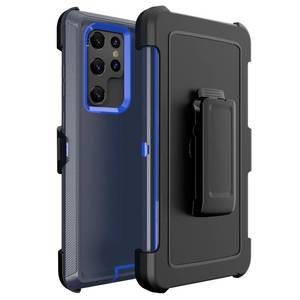lot 4014 image: JUNGLE DEER Defender Case for Samsung Galaxy S22 Ultra, Heavy Duty Shockproof Dustproof 3 in 1 Rugged Protective Bumper Cover, Military Grade Drop Protective Phone Case (Blue)