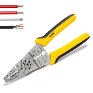 lot 4031 image: KATA 8-Inch Wire Stripper Tool - Professional Wire Stripping, Cutting and Crimping Pliers for 10-22 AWG Solid and Stranded Wire - Heavy Duty Electrician Hand Tool with Non-Slip Grip