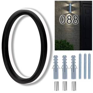 lot 4053 image: Backlit LED Home Address Numbers, 8 Inch House Numbers, Stainless Steel Hand-Polished Waterproof for House Address Signs, Lighted House Numbers for Outside Modern, Low-Voltage, Yard, Shop (0, Black)