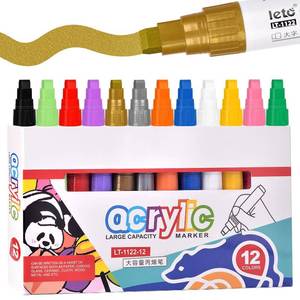 lot 4055 image: colourmotor 12 Vibrant Colors Jumbo Markers, 8mm Wide Tip Poster Markers, Large Acrylic Paint Pens for Rock, Painting, Ceramic, Wood, Glass, Canvas, Auto
