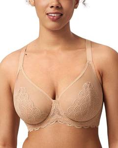lot 4403 image: HSIA Minimizer Bras for Women Large Bust Full Coverage Lace Plus Size Bra - Mermaid Scales