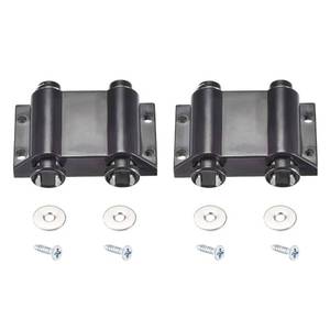 lot 4413 image: uxcell Double Touch Catch Magnetic Press Latch for Cabinet Door Cupboard Black 2pcs
