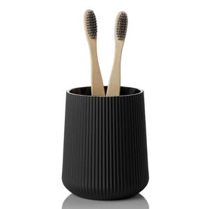 lot 4425 image: YAUKPH Black Striped Toothbrush Holder for Electric Toothbrushes Bathroom Organizer Cup for Toothpaste Kids and Adults
