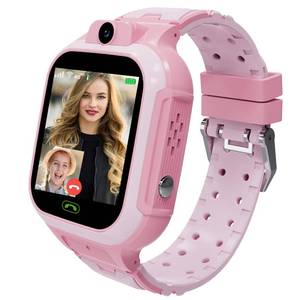 lot 4442 image: 4G Kids Smart Watch GPS Tracker - Smartwatch with Two Way Call Video Calling Voice Chat SOS Class Mode Stopwatch Pedometer Games Wi-Fi Touch Screen Alarm Clock Smartwatches for Boys Girl (Pink)