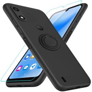 lot 4453 image: Nijiadi Compatible for Gabb Phone 4 Case 2024 Phone Case with Glass Screen Protector, 360° Rotatable Ring Holder KickstandStand Silicone TPU Shockproof Protective Cover Case for Gabb Phone 4 - Black