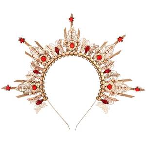 lot 5333 image: COSUCOS Sunburst Spiked Halo Crown, Zip Tie Hairband, Handmade Sun Goddess Headband, Butterfly Queen Headband, Wedding Renaissance Crown, Birthday Party Photo Shoot Cosplay