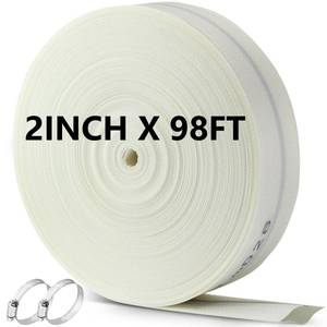 lot 5347 image: Pushglossy 2 Inch x 98 ft Pool Backwash Hose Heavy Duty Reinforced PVC Lay Flat Fire Discharge Hose with Clamp Durable Burst Resistant for Swimming Pool Filter Pump Water Transfer Garden Irrigation