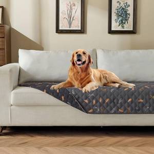 lot 5352 image: Snugglesinto Reversible Dog Bed Cover with Waterproof Lining, Water Resistant Slipcover Furniture Protector and Pet Blanket, Washable Couch Cover for Kids, Dogs, Pets.(GrayLight Gray,30inx90in)