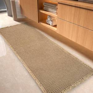 lot 5372 image: tchdio Waffle Bath Mat-Runner Rug, Super Absorbent Non Slip Bath Mats for BathroomMachine Washable Long Rugs with Tassels, Bath Rugs for Bathroom Floor Beside Tub, 2 x 5, Brown