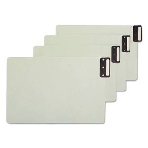 lot 5384 image: Smead 100percent Recycled End Tab Pressboard File Guides, Vertical Metal Tab, Extra Wide Legal Size, GrayGreen, 50 per Box (63235)