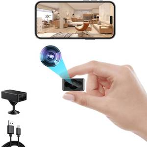 lot 6021 image: LINYUMIAO Mini WiFi Camera, Wireless Camera, Nanny Cam for Home, Indoor Security Camera,  True 1080P HDBluetooth Fast Pairing  Works withWithout WiFi for BabyPetNanny Monitoring